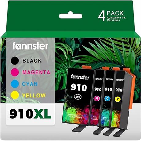 fannster 910XL Toner cartridges Filled for Inkjet Printer for HP 910xl Ink cart