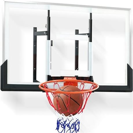 48in Basketball Backboard and Rim Combo  IFanze Professional Wall-Mounted Basket