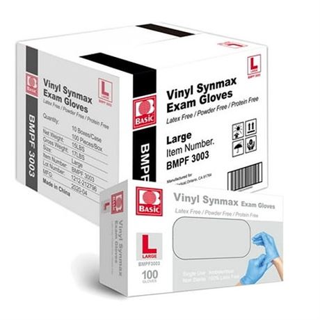 Disposable Gloves Nitrile Powder-Free Latex-Free S Blue 10 Boxes of 100