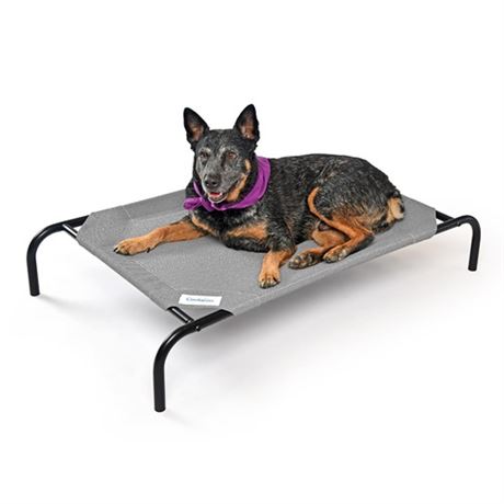 COOLAROO The Original Cooling Elevated Dog Bed Indoor and Outdoor Medium Grey