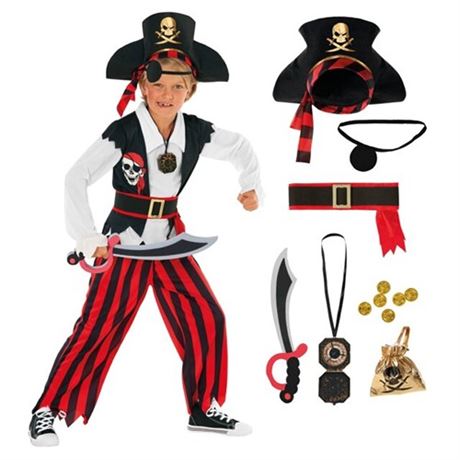 Morph Costumes Kids Pirate Costume Boys Pirate Costume Kids Red Pirate Costume T