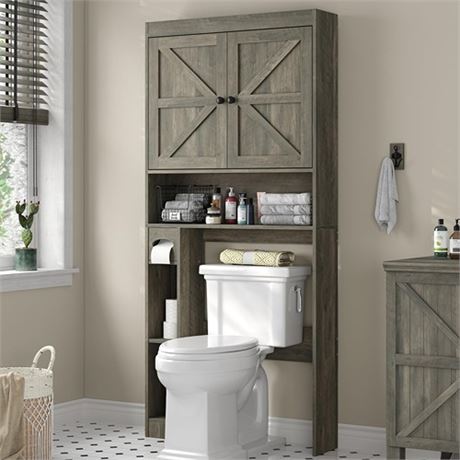 furomate Over The Toilet Storage Cabinet with Barn