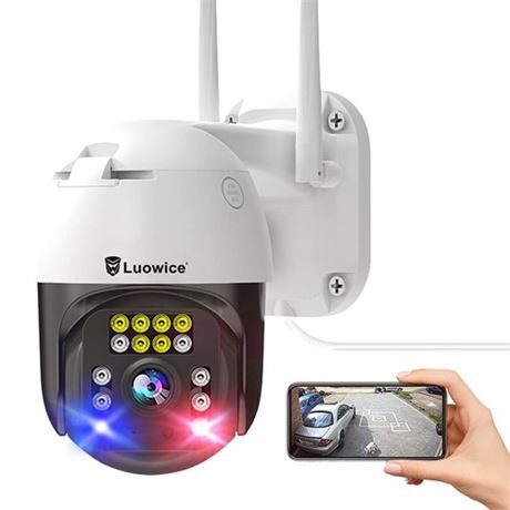 Luowice 5MP PTZ Security Camera Outdoor FHD WiFi IP Camera with Humaniod Detect
