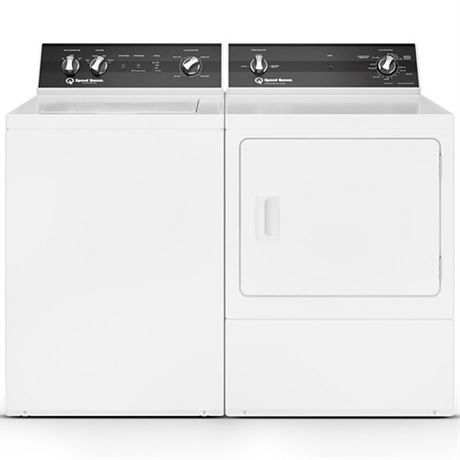 Speed Queen TR3 26 in. 3.2 cu. ft. Top Load Washer and Dryer set  White