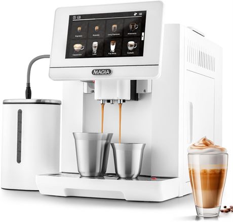 Zulay Kitchen Magia Super Automatic Espresso Machine with Grinder - Espresso Mak
