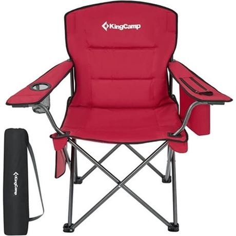 KingCamp Camping Chair for Adults Folding Chair Oversized Heavy Duty 300lbs Cam