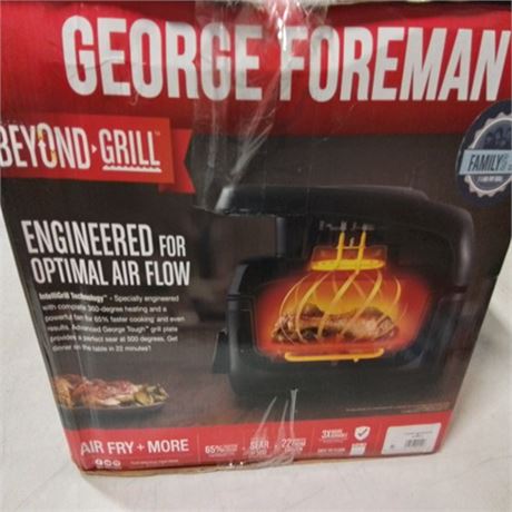 George Foreman Beyond Grill 7in1 Electric Indoor Grill and 6 Qt Air Fryer  Blac