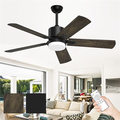 Obabala Ceiling Fans with Lights and Remote Outdoor Black Fan with Lights for