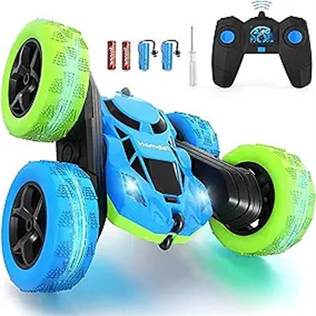 Hamdol Remote Control Car for 6-12 Year Old Double Sided 360Rotating 4WD RC Ca