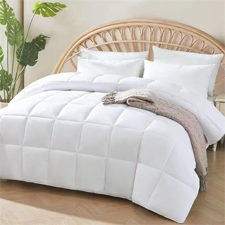 100 Viscose Made from Bamboo Comforter for Hot Sleepers- Breathable Cooling Si