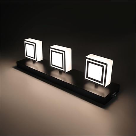 Modern LED Bathroom Light Fixtures 3-Light Vanity Lights Dimmable