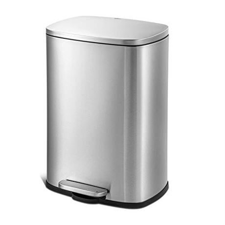 QUALIAZERO 50L13Gal Heavy Duty Hands-Free Stainless Steel CommercialKitchen S