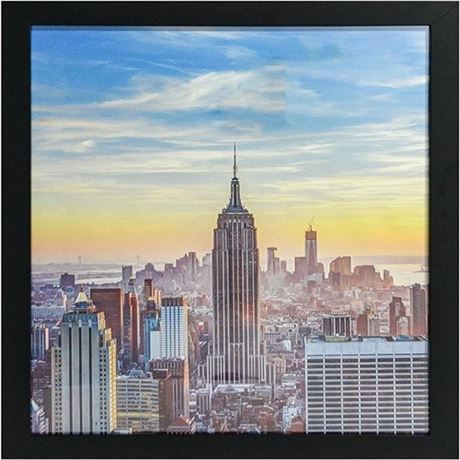 Frame Amo 28x20 inch Black Modern Picture or Poster Frame 1 inch Wide Border S