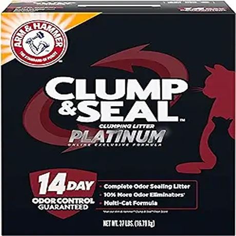 ARM & HAMMER Clump & Seal Platinum Multi-Cat Complete Odor Sealing Clumping Cat