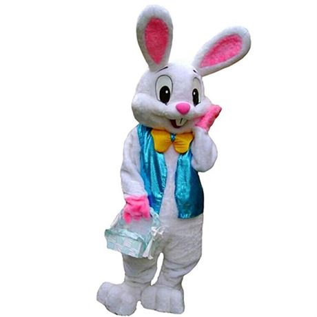 JIUYUE Easter Rabbit Bunny Rabbit Mascot Costume Adult Size Fancy Dress