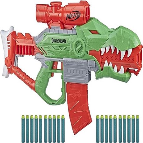 Nerf DinoSquad Rex-Rampage Motorized Dart Blaster 10-Dart Clip 20 Official Dar