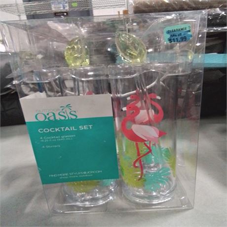 Oasis cocktail set glasses