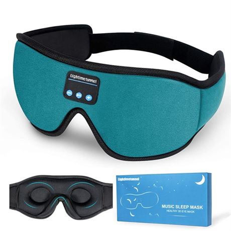 LIGHTIMETUNNEL Sleep Headphones 3D Bluetooth Sleep Mask Washable Sleeping Headp