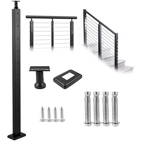 VEVOR Cable Railing Post 42 x 0.98 x 1.97 Level Deck Stair