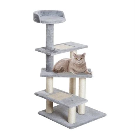 PawHut 40 5-Level Revolving Stair Cat Tree Scratcher