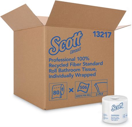 Scott Kimberly-Clark Professional 13217 100 Recycled Fiber Roll Bathroom Tissue
