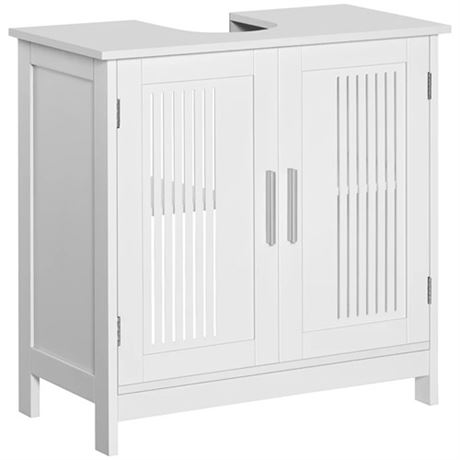 kleankin Bathroom Under Sink Cabinet Vanity Unit with Adjustable Shelf Space Sav