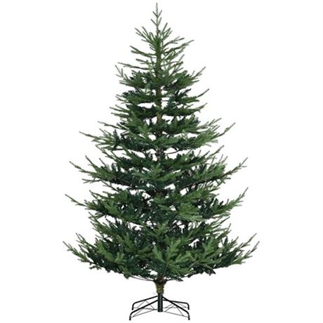 HOMCOM 7.5 Foot Artificial Christmas Tree Pine Hinged Xmas Tree