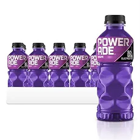 POWERADE Sports Drink Grape 20 Ounce (Pack of 24)-BEST BY-041524