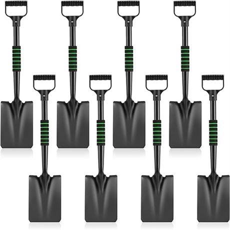 8 Pcs Small Digging Shovel 27 Inch Metal Gardening Shovel D Handle Steel Spade S