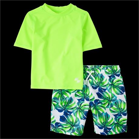 The Childrens Place Boys Tropical Swimsuit  Size XL (14)  100 Polyester
