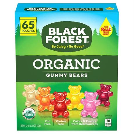 Black Forest Organic Gummy Bears, 65-count