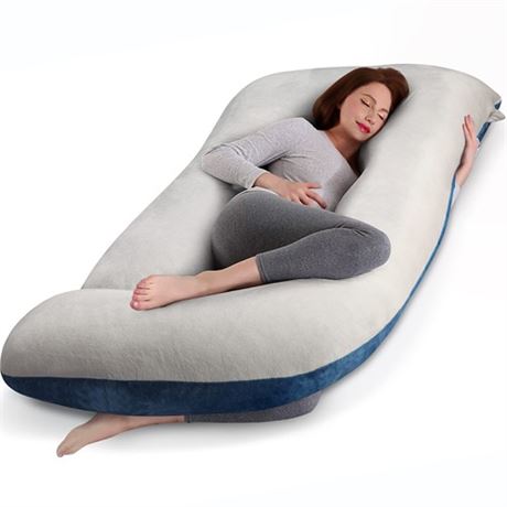 cauzyart Pregnancy Maternity Pillows for Sleeping 55 Inches U-Shape Full Body P