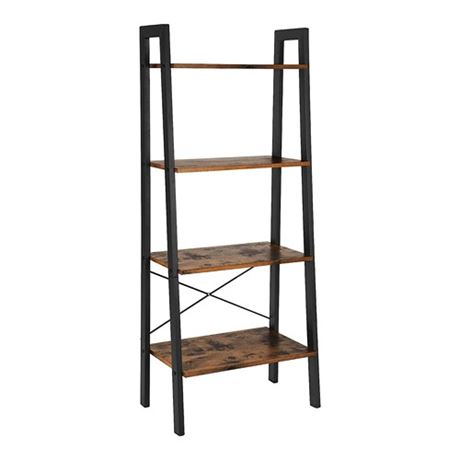 VASAGLE Ladder Shelf 4-Tier Industrial Storage Rack