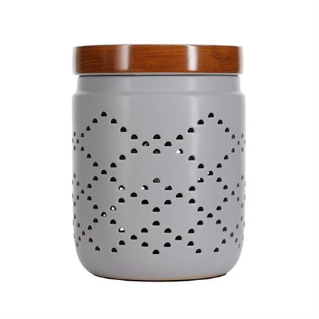 Better Homes & Gardens Ceramic Quilted Grey Wax Warmer