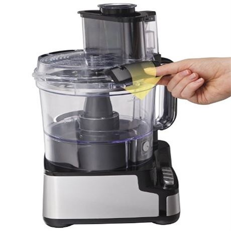 Hamilton Beach 12-Cup Stack & Snap Food Processor & Vegetable Chopper  Black (7