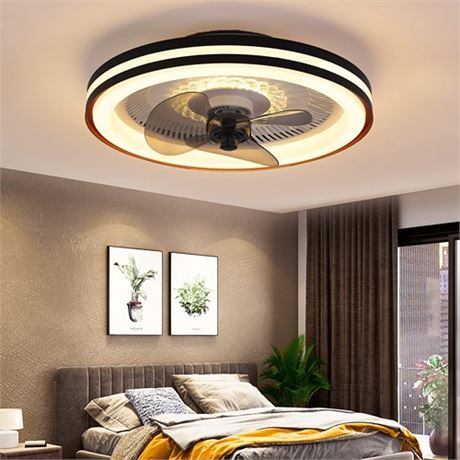 Dannilong 20 Low Profile Ceiling Fans with Lights and Remote 3 Colors 3 Speed