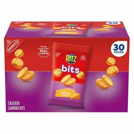 RITZ Bits Cracker Sandwiches, Cheese, 1.5 oz, 30ct