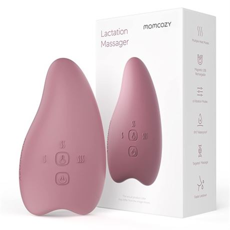 Momcozy Warming Lactation Massager 2-in-1 Soft Br