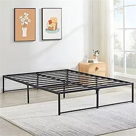 14 Metal Platform Bed FrameMattress FoundationNo Box Spring Needed