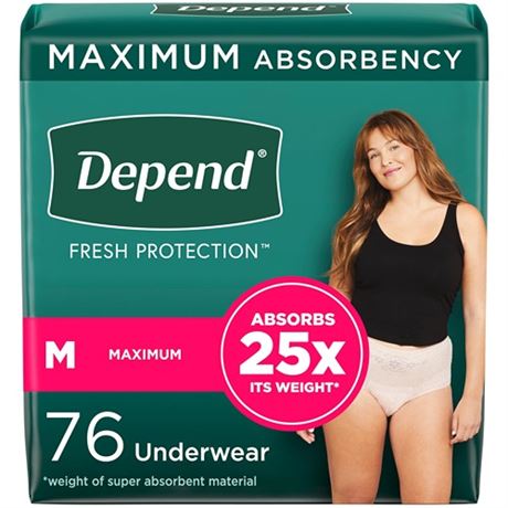 Depend Fresh Protection Adult Incontinence & Postp factory sealed