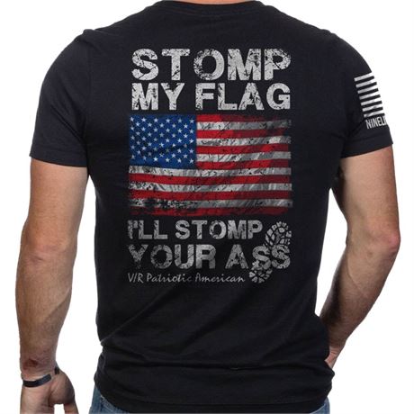 New - Nine Line Apparel - Stomp On My Flag T-Shirt - Size: 2XL