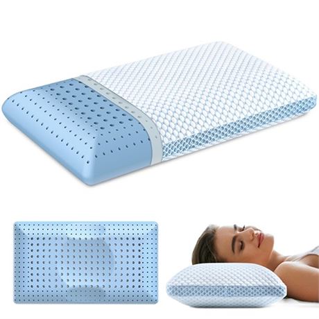Olumoon Memory Foam Pillows - Cooling Pillow for Pain Relief Sleeping Neck Pill