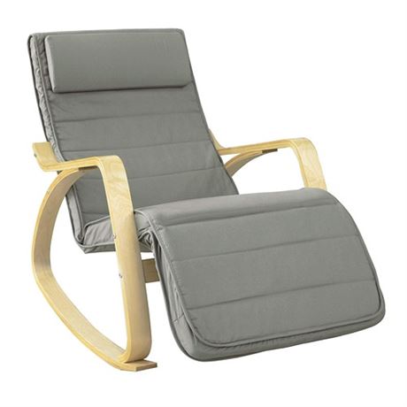 Haotian FST16-DG Comfortable Relax Rocking Chair with Foot Rest Design Lounge