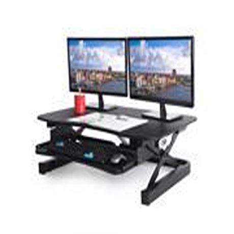 ApexDesk ZT Series Height Adjustable Sit to Stand Electric Desk Converter  2-Ti