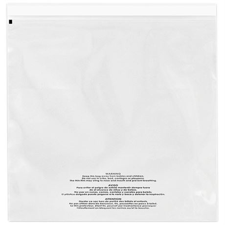 Spartan Industrial - 18 X 24 (250 Count) Self Seal Clear Poly Bags with Suffo