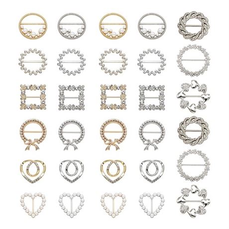 30 Pcs Scarf Ring Clips T-Shirt Clips Clothes Corner Knotted Button Fashion All