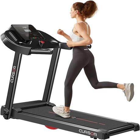 Home Folding Treadmill with Pulse Sensor 2.5 HP Quiet Brushless 7.5 MPH 265 L