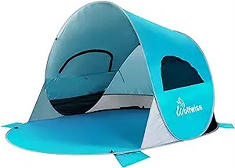 UPF 50 Easy Pop Up 3-4 Person Beach Tent Sport Umbrella Instant Sun Shelter Ten