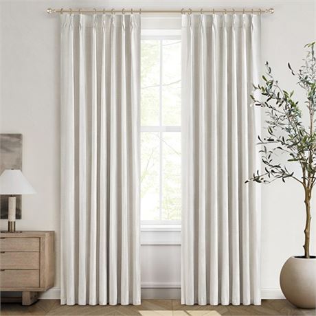 Birch Drapes 84 Inch Length 2 Panels Set Darkening Curtains for Bedroom Windows