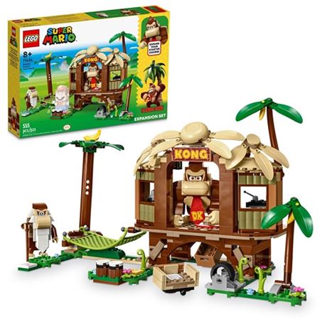 LEGO Super Mario Donkey Kongs Tree House Expansion Set Buildable Game with 2